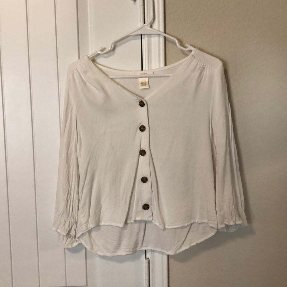 White Button Blouse